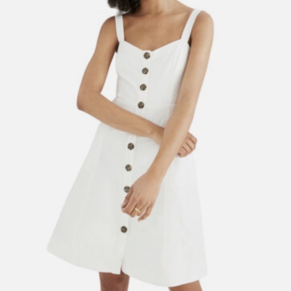 Madewell Button-Front Tank Dress - Picture 2 of 9